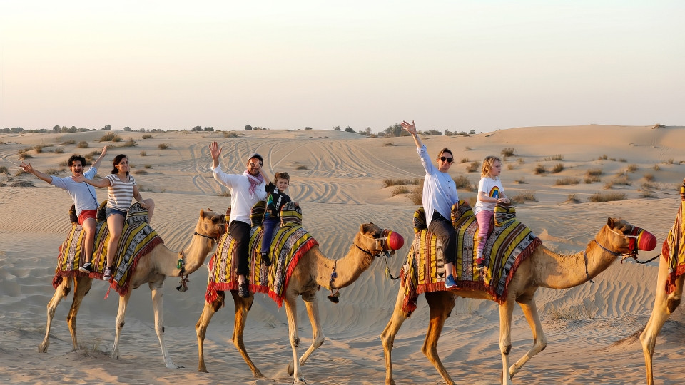 Morning desert safari in the Dubai dunes